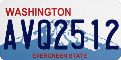 WA license plate AVQ2512