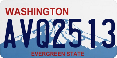 WA license plate AVQ2513