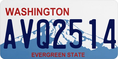WA license plate AVQ2514