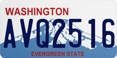 WA license plate AVQ2516