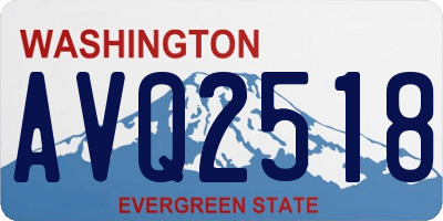 WA license plate AVQ2518