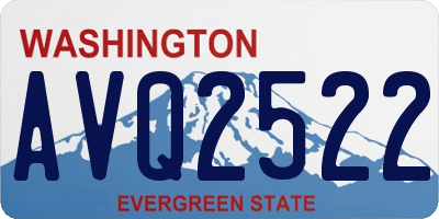 WA license plate AVQ2522