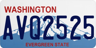 WA license plate AVQ2525