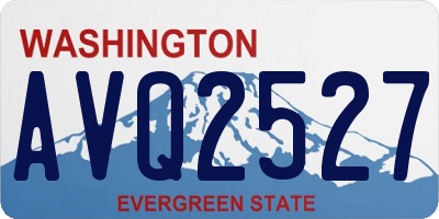 WA license plate AVQ2527