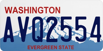 WA license plate AVQ2554
