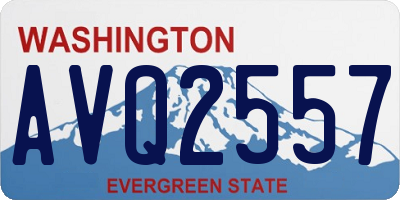 WA license plate AVQ2557