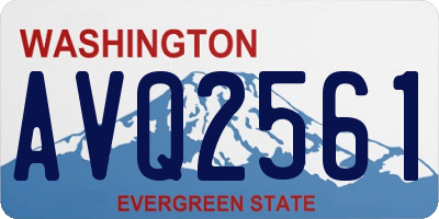 WA license plate AVQ2561