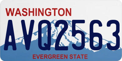 WA license plate AVQ2563