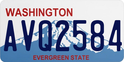 WA license plate AVQ2584