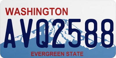 WA license plate AVQ2588