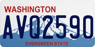 WA license plate AVQ2590