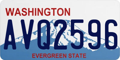 WA license plate AVQ2596