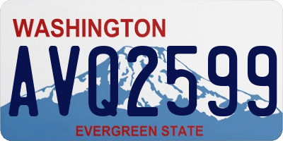 WA license plate AVQ2599