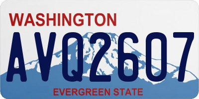 WA license plate AVQ2607