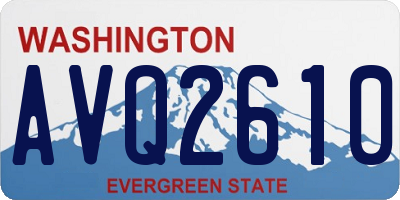 WA license plate AVQ2610
