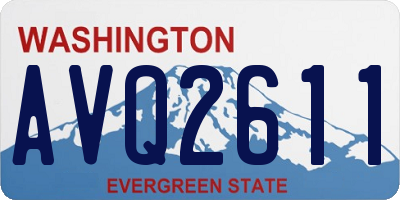 WA license plate AVQ2611