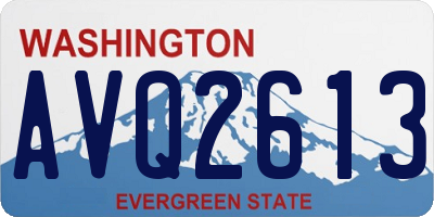 WA license plate AVQ2613