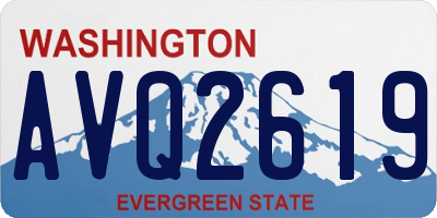 WA license plate AVQ2619