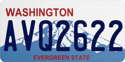 WA license plate AVQ2622