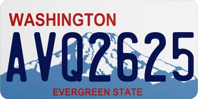 WA license plate AVQ2625