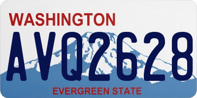 WA license plate AVQ2628