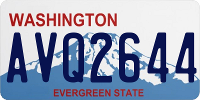 WA license plate AVQ2644