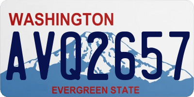 WA license plate AVQ2657