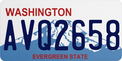 WA license plate AVQ2658