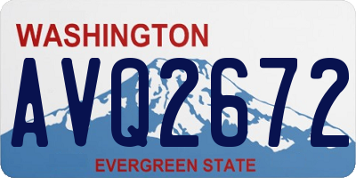 WA license plate AVQ2672