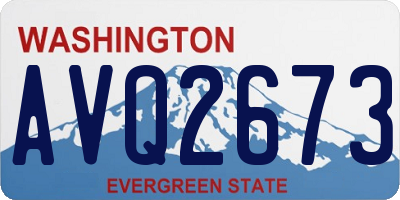 WA license plate AVQ2673
