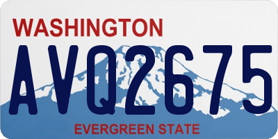 WA license plate AVQ2675