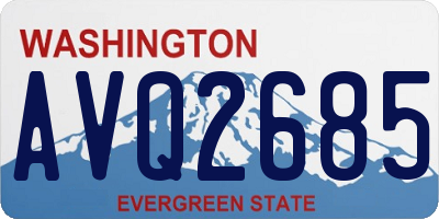 WA license plate AVQ2685