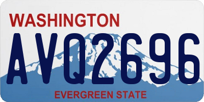 WA license plate AVQ2696