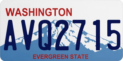 WA license plate AVQ2715