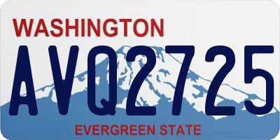 WA license plate AVQ2725