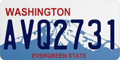 WA license plate AVQ2731