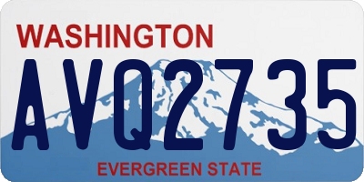 WA license plate AVQ2735