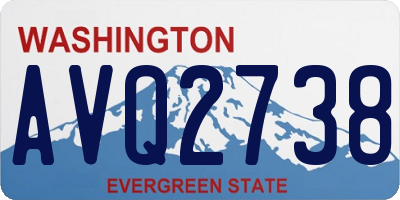 WA license plate AVQ2738
