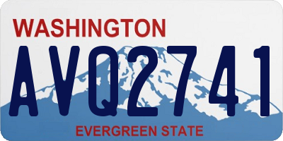 WA license plate AVQ2741
