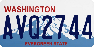 WA license plate AVQ2744