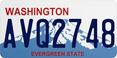 WA license plate AVQ2748