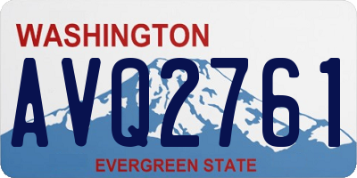 WA license plate AVQ2761