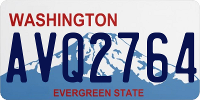 WA license plate AVQ2764