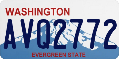 WA license plate AVQ2772