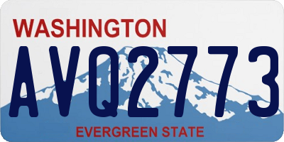 WA license plate AVQ2773