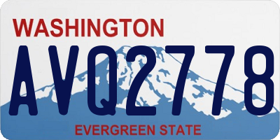 WA license plate AVQ2778