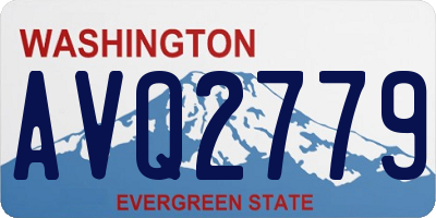 WA license plate AVQ2779