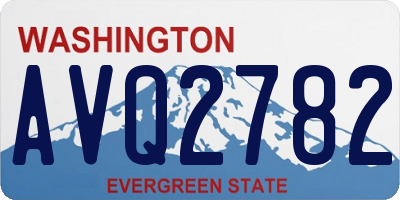 WA license plate AVQ2782