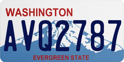 WA license plate AVQ2787