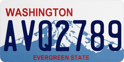 WA license plate AVQ2789